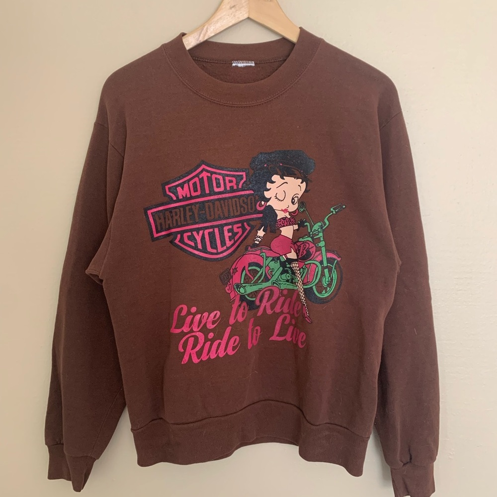 Harley Davidson chocolate brown sweatshirt